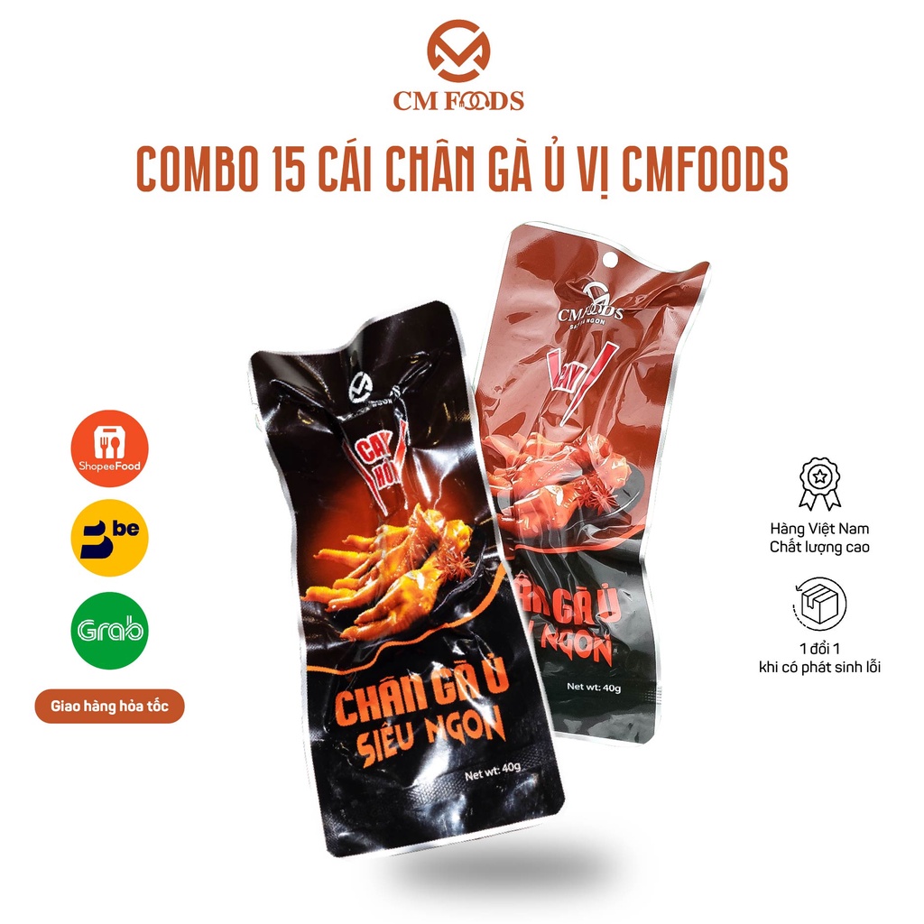 Combo 15 Cái Chân Gà Ủ Siêu Ngon CM Foods - Siêu to 45gr