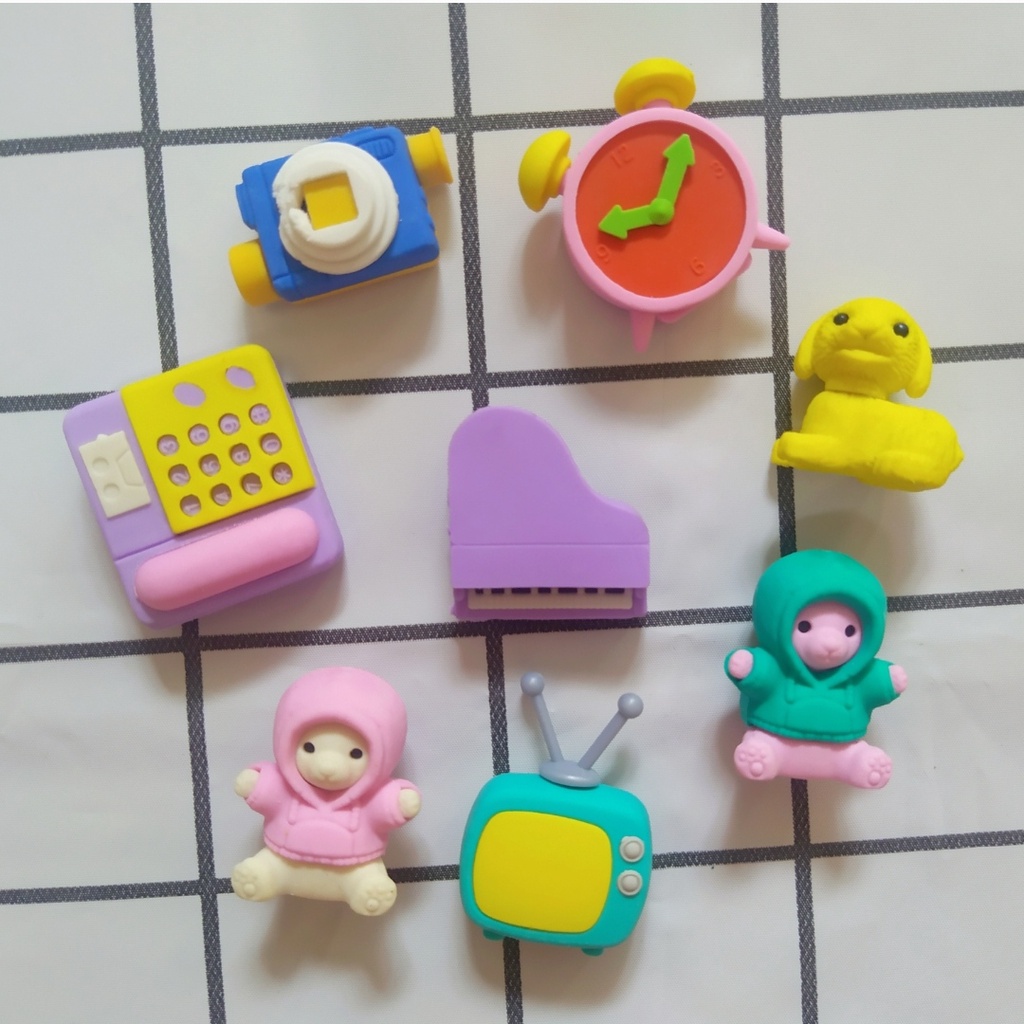 [Xả Kho] Set 4 Tẩy Hoạt Hình Dễ Thương