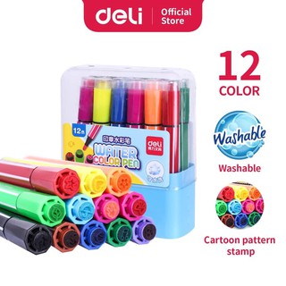 Bút Vẽ Màu Nước DELI Có Thể Rửa Được Dành Cho Học Sinh - DELI 70652/70654/70655