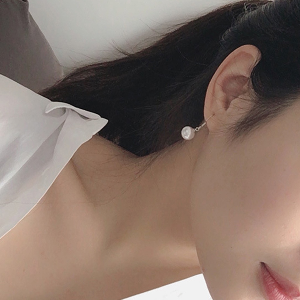 Khuyên tai ngọc trai giả 8mm thời trang thanh lịch dành cho nữ