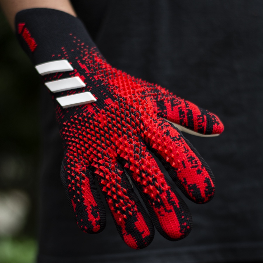 Găng Tay Thủ Môn Chuyên Nghiệp Adidas Predator Loại Gai Cao Cấp - Bắt Bóng Siêu Đỉnh - Màu Đỏ Đen