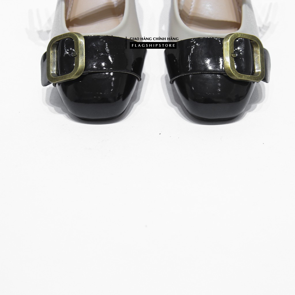 Giày búp bê nữ mary jane thời trang mũi tròn quai ngang 2 màu BET657
