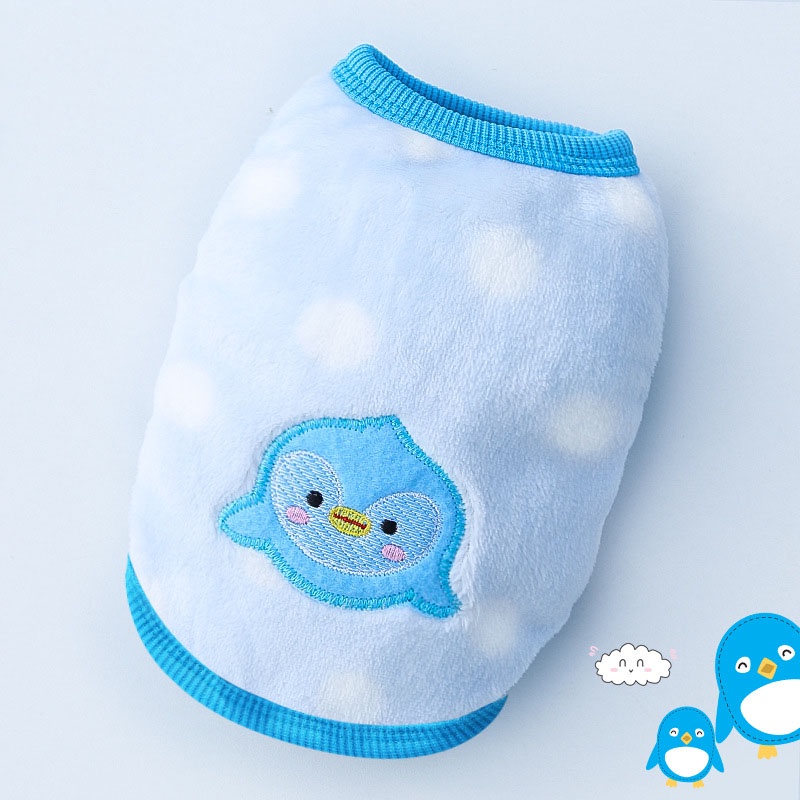 Áo Khoác Giữ Ấm Bằng Vải Flannel Họa Tiết Hoạt Hình Dễ Vệ Sinh Cho Thú Cưng