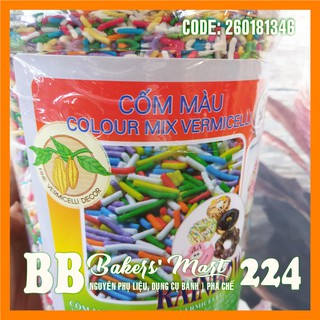Cốm MÀU dài Rainbow Decor PREMIER WIN - Hủ 500gr