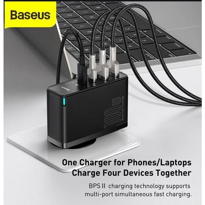 Bộ sạc nhanh đa năng Baseus GaN2 Pro Quick Charger 100W dùng cho Smartphone/ Tablet/ Macbook / Laptop