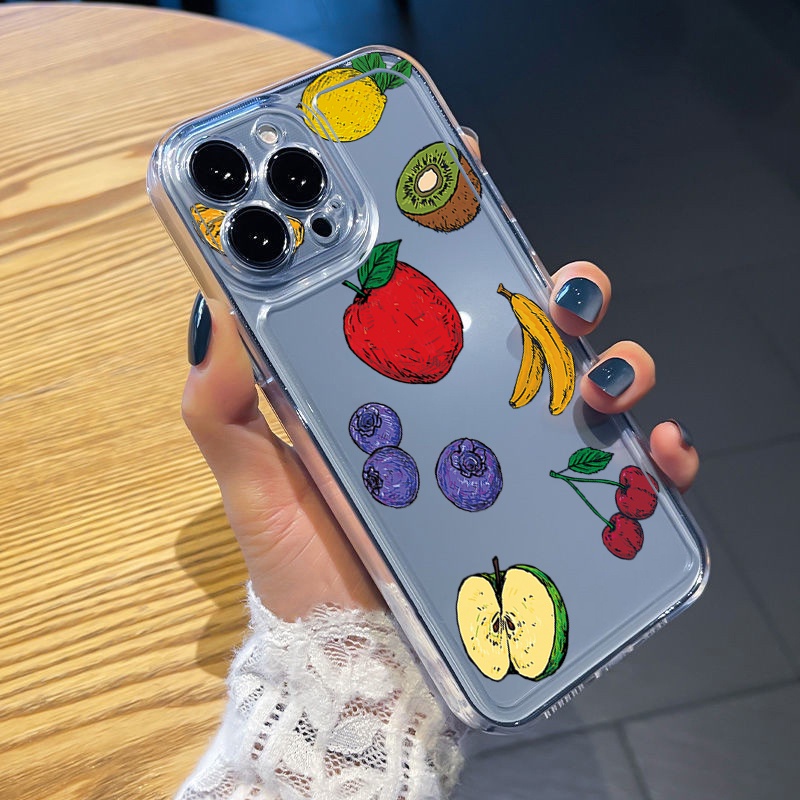 Ốp Điện Thoại TPU Gel Đệm Khí Chống Rơi Hình Xương Rồng / Chuối / Cherry Cho Samsung Galaxy S22 Plus Note 20 Ultra 10 S21 FE S20