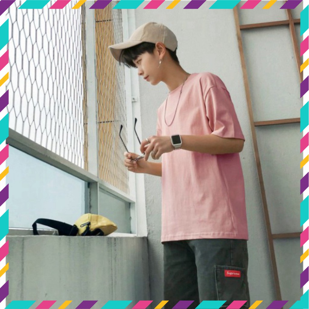 Áo Thun Tay Lỡ Unisex Trơn Nhiều Màu Siêu Hot | BigBuy360 - bigbuy360.vn