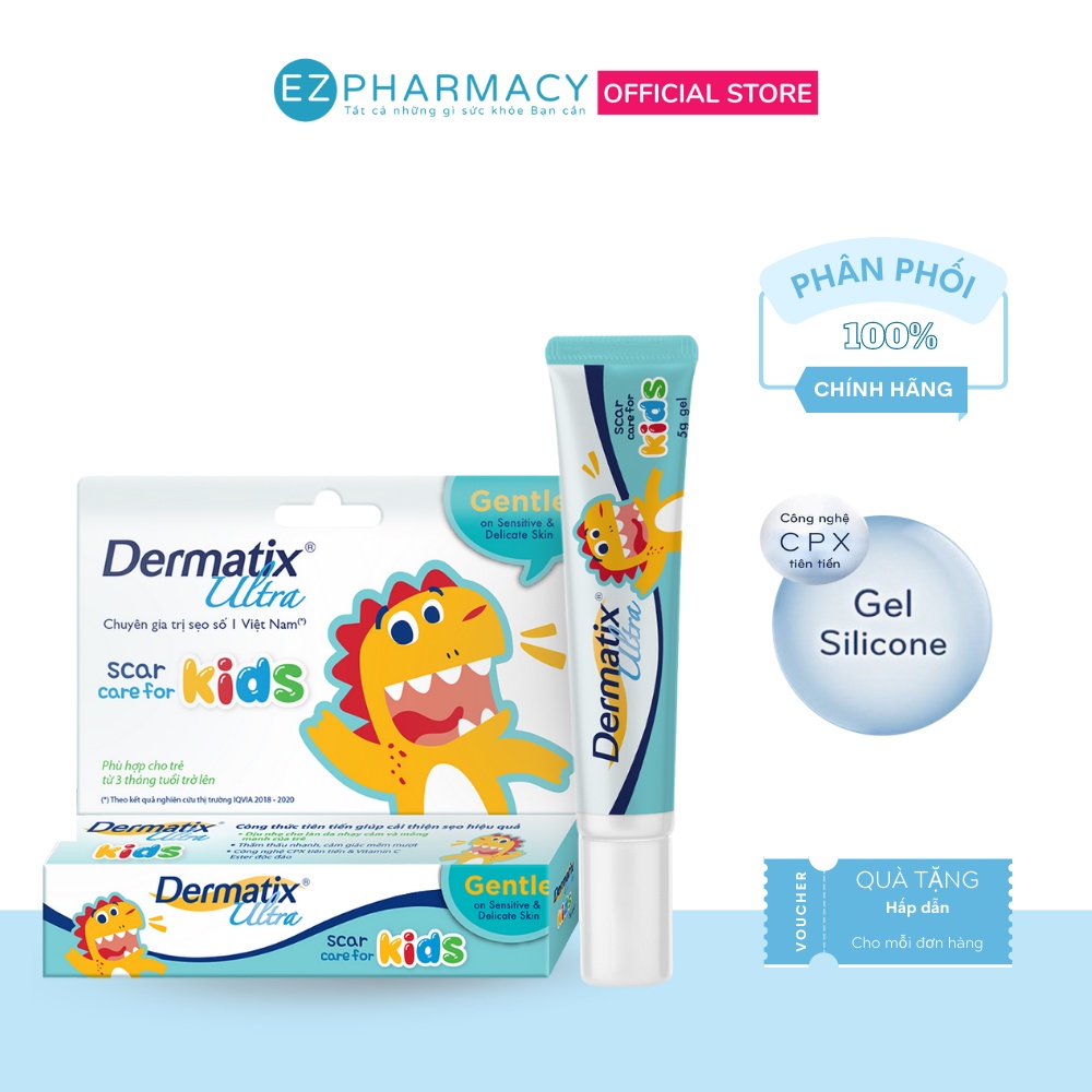 Dermatix Ultra Kids - Gel mờ sẹo dành cho trẻ em 5g