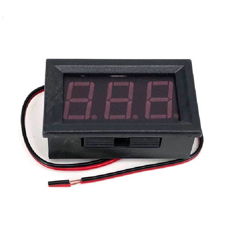 Máy đo điện áp kỹ thuật số 0,56 inch DC 5-120V 2 Dây màu đỏ Màu xanh lá cây Màu xanh lam Mini Volt kế cho Máy đo màn hình LED ô tô