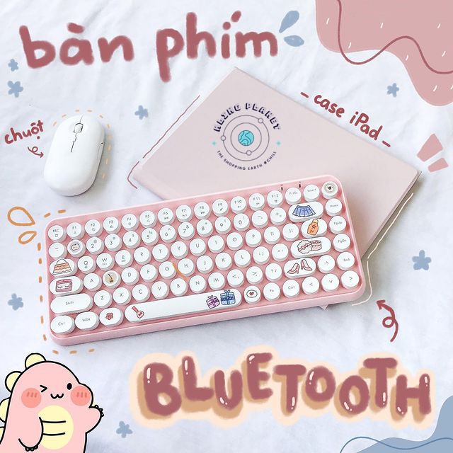 [Hoàn xu/Freeship]Bộ bàn phím + chuột không dây/ Bluetooh MOFII Candy 3 màu Pastel + TẶNG [Pin + Sticker + Chổi]