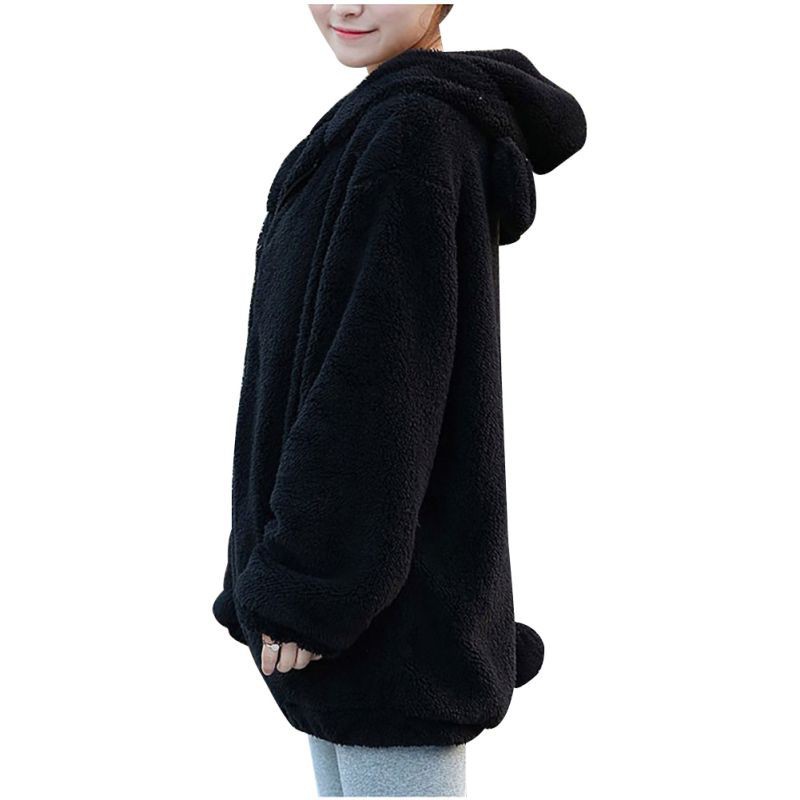 Áo Hoodie mùa đông tai gấu dễ thương cho nữ | BigBuy360 - bigbuy360.vn