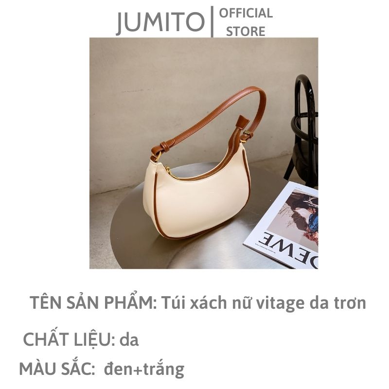Túi xách nữ kẹp nách cầm tay vitage da trơn siêu xinh JUMITO T1.026.DE