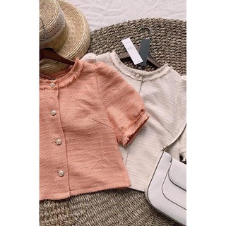 Áo dạ tweed phom tiểu thư mặc siêu sang [Hàng có sẵn]