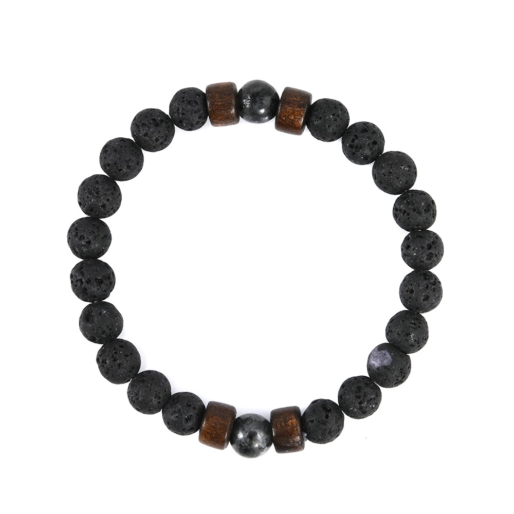 Vòng tay chuỗi hạt đá núi lửa 8mm độc đáo cho cho nam và nữ