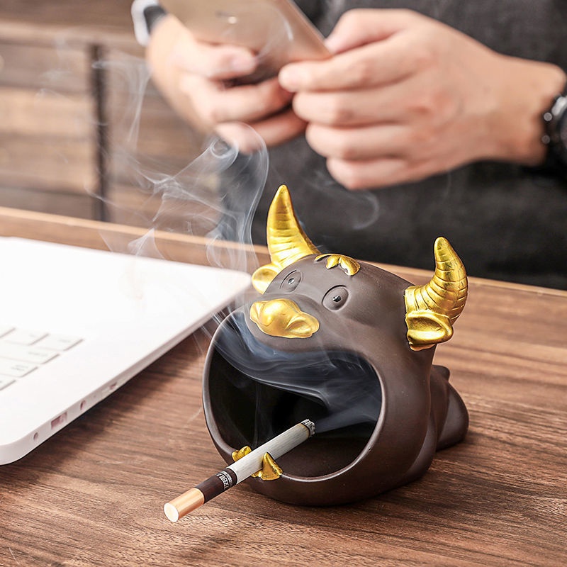 Gạt Tàn Thuốc Bằng Sứ Thiết Kế Hình Hoạt Hình Sáng Tạo Dễ Thương