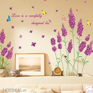 Decal dán tường hoa oải hương