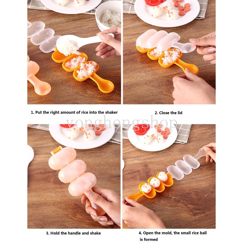 Set 2 Khuôn Làm Cơm Nắm Hình Tròn DIY