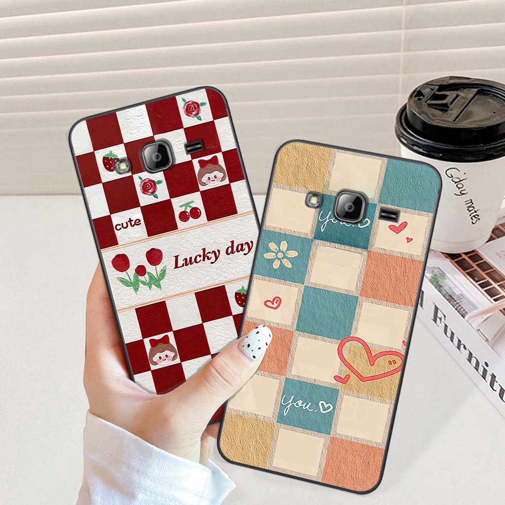 Ốp Samsung J310 / J3 2016 caro trái tim cá tính, thời trang siêu đẹp, siêu phong cách