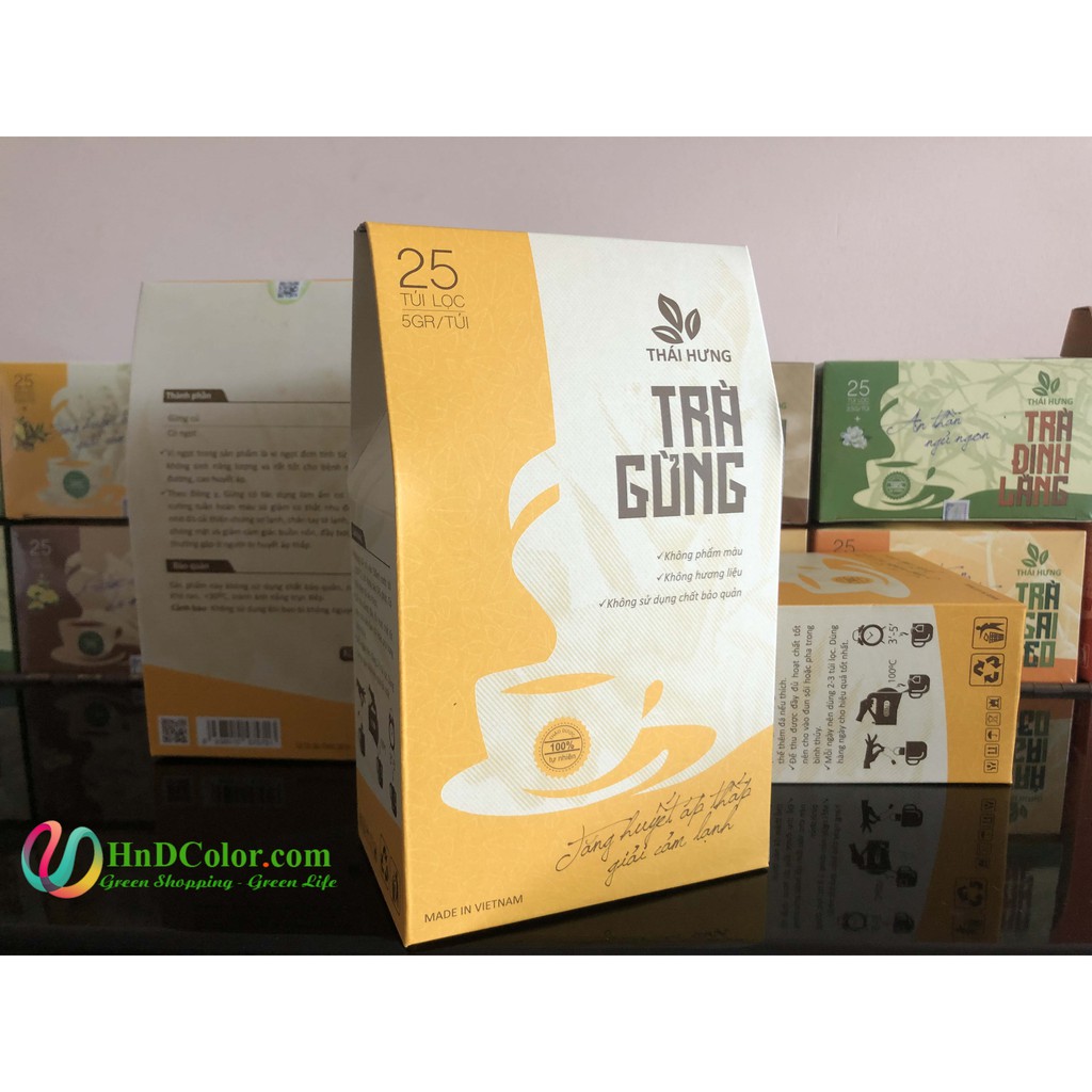 [CHÍNH HÃNG] Trà Gừng Thái Hưng (trà thảo dược, 100% tự nhiên, dạng túi) - làm ấm cơ thể, tăng cường tuần hoàn máu | BigBuy360 - bigbuy360.vn