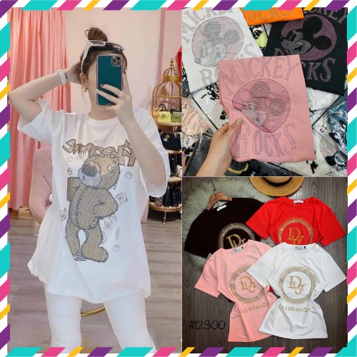 Áo Phông , Áo Thun đính Đá -  COTTON LẠNH - SALE còn 30-35-39k