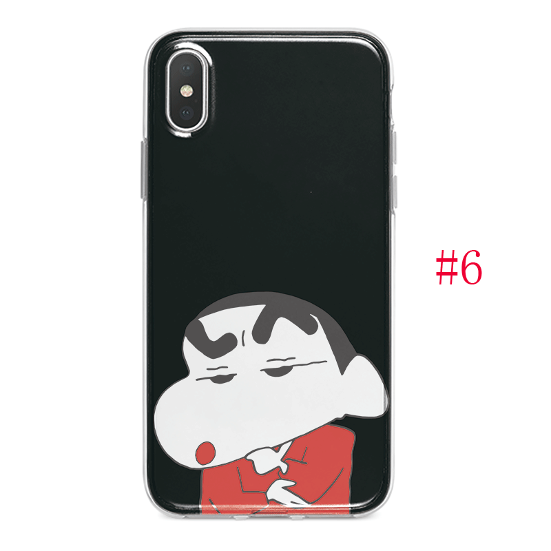 Ốp Lưng Ốp Lưng Samsung Galaxy A6 A6+ Plus A7 A8 A8+ Plus A9 2018 Vỏ Điện Thoại Silicone Mềm Bút chì Shin chan