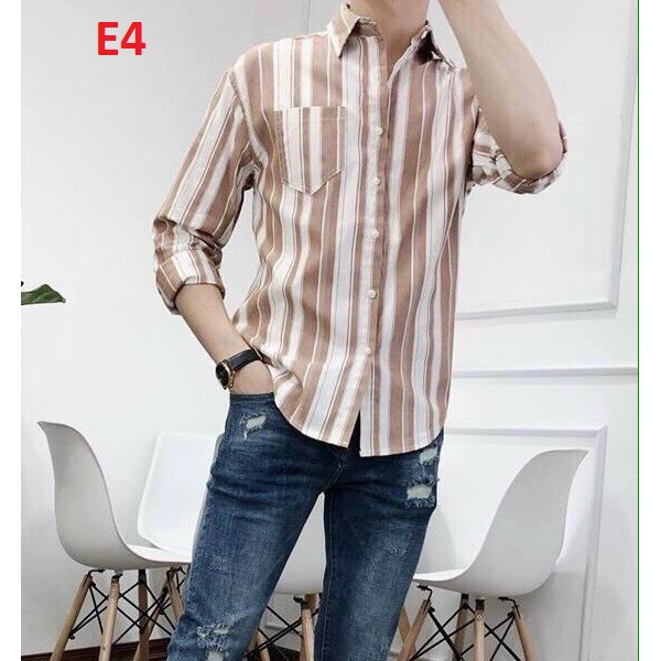 ÁO SƠ MI NAM SỌC DỌC BẢNG TO