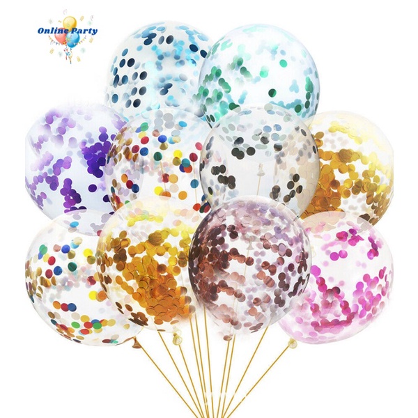 SET bóng Confetti size to trộn màu siêu đẹp trang trí tiệc, thôi nôi bé trai bé gái, trang trí phòng cưới tại nhà