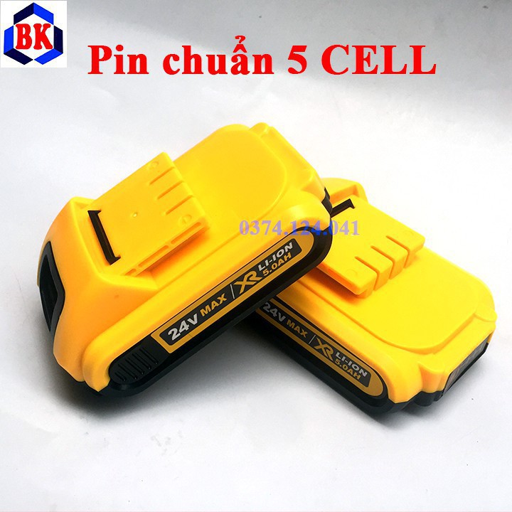 Pin Máy khoan Dewalt 24V Chuẩn 5 Cell 5000mAh - Hàng mới