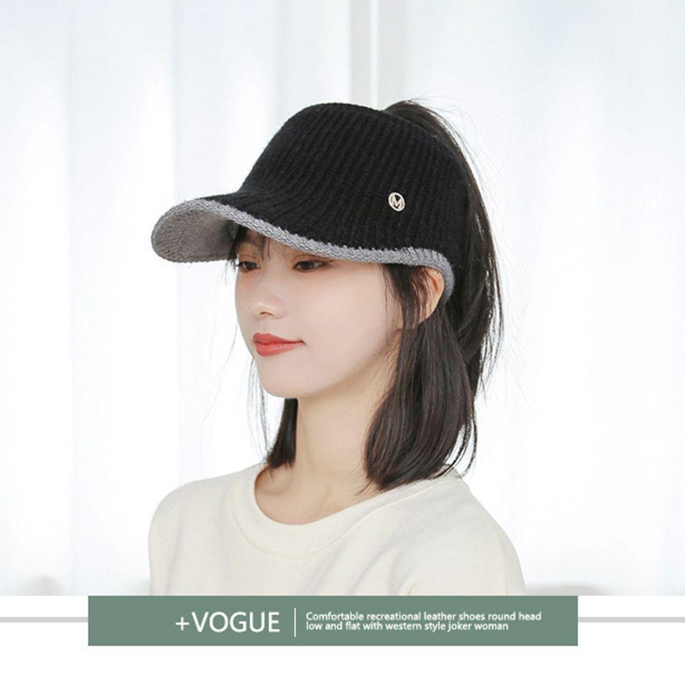 QQMALL Mũ Lưỡi Trai Dệt Kim In Chữ M Phong Cách Hiphop