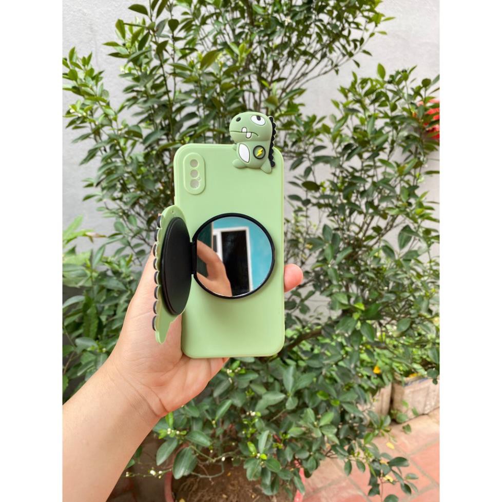 Ốp Iphone - Ốp lưng Iphone thú leo khủng long gương kèm móc đeo 7plus/ 8plus/ X/ Xs/Xsmax/ 11/11promax/12/12pro/12promax | BigBuy360 - bigbuy360.vn