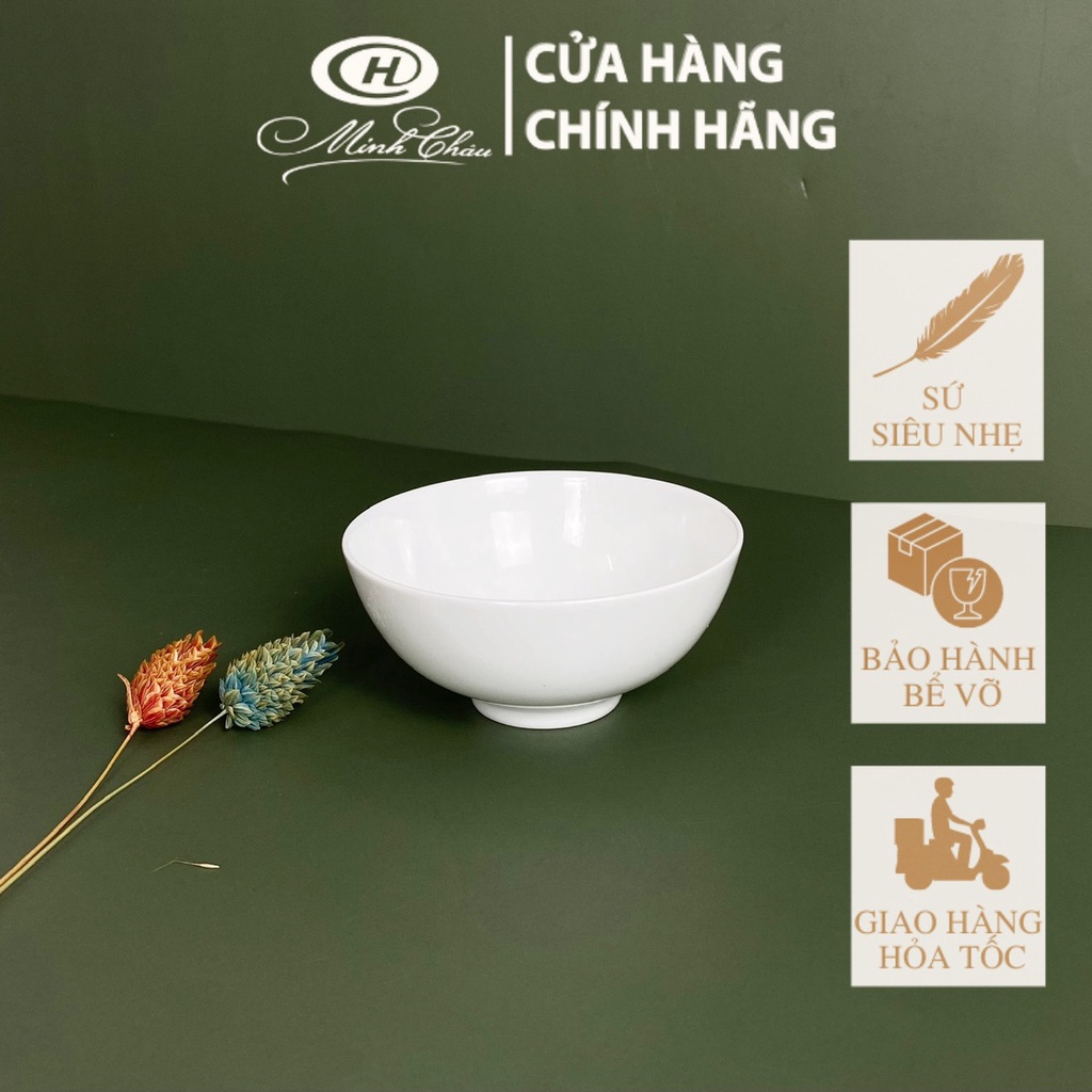 [Sứ Siêu Nhẹ] Bát Chấm Sứ Xương Trắng Trơn - Sứ Minh Châu - BONE-C03