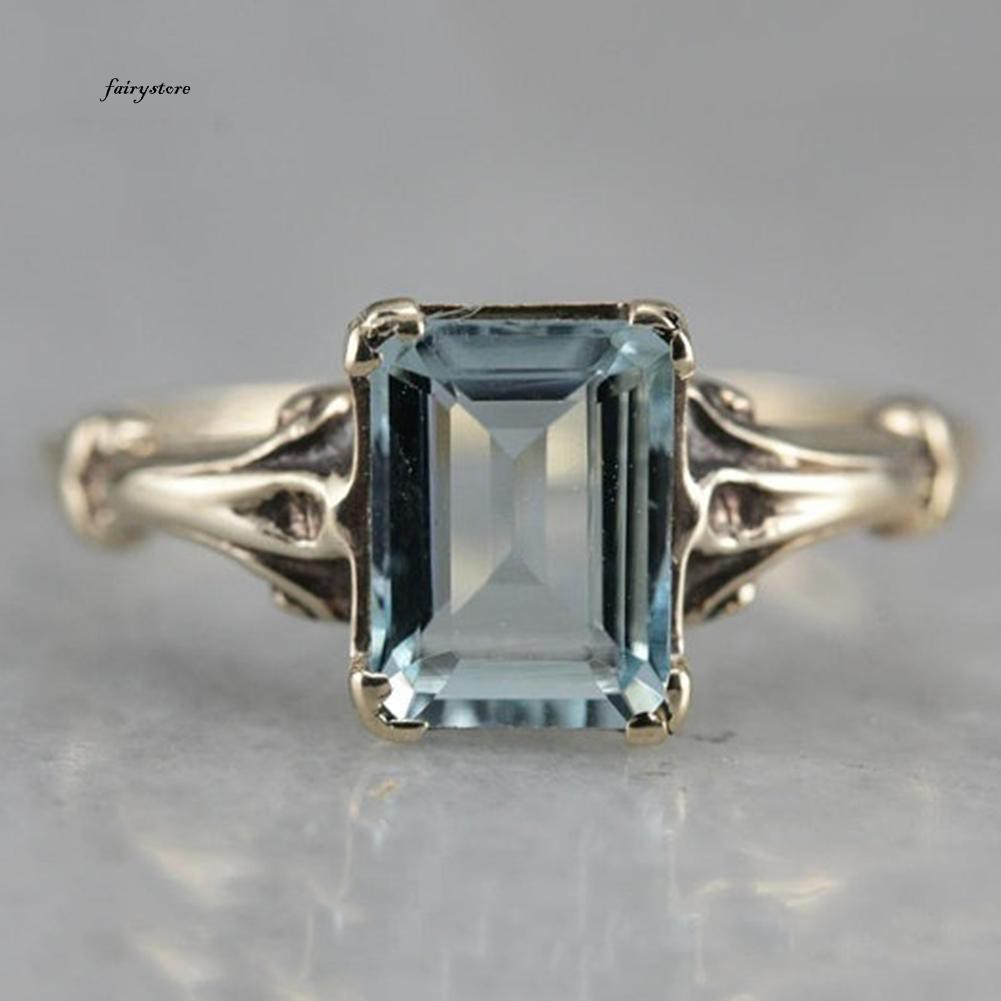 Nhẫn ĐíNh Đá Topaz Giả Sang TrọNg Cho Nữ