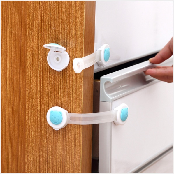 Khóa Cánh Tủ Lạnh Ngăn Kéo Chặn Cửa Chống Kẹt An Toàn Cao Cấp | Mezoha