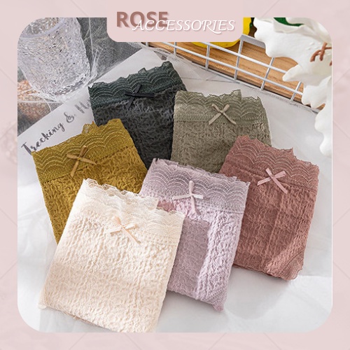 Quần lót cao cấp gợi cảm, kháng khuẩn xuất Nhật hoa vân viền ren Rose Accessories QL07