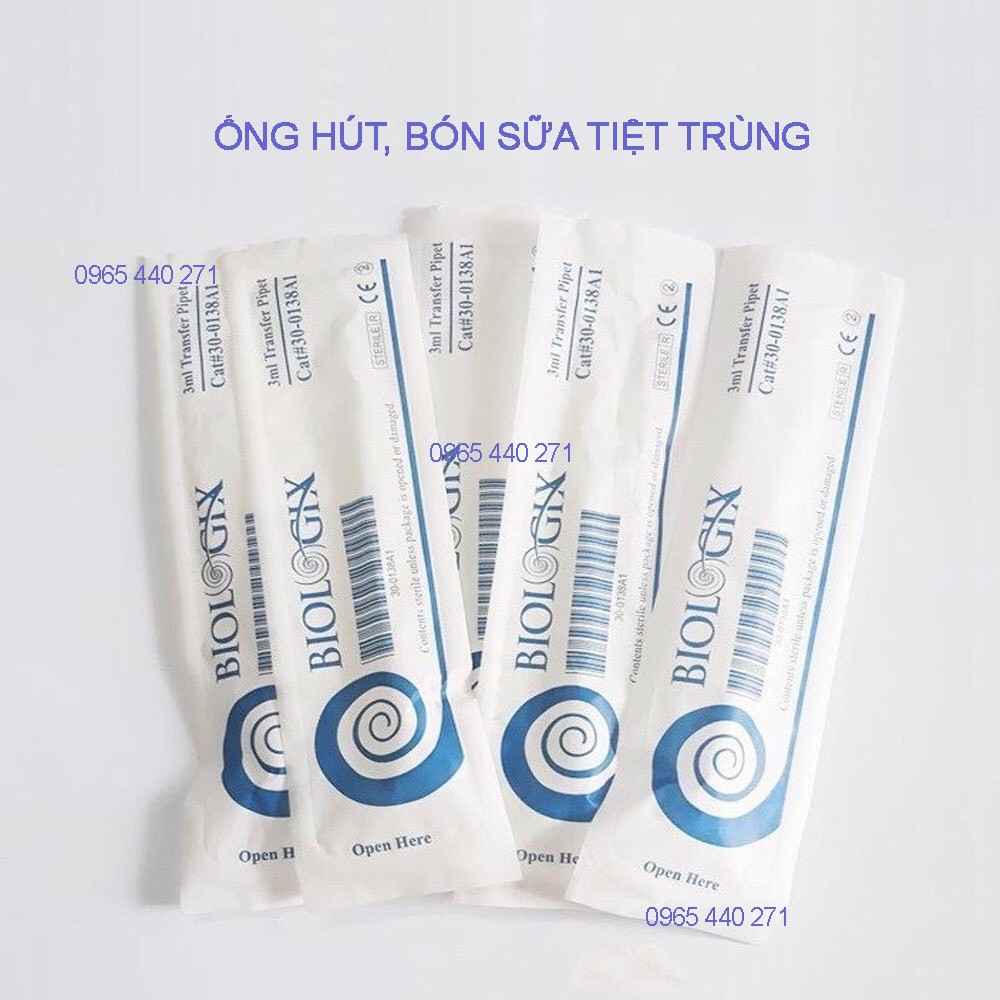 ỐNG BÓN sữa, bón thuốc nhỏ giọt tiệt trùng Biologix 3ml, hàng chuẩn chất lượng Mỹ