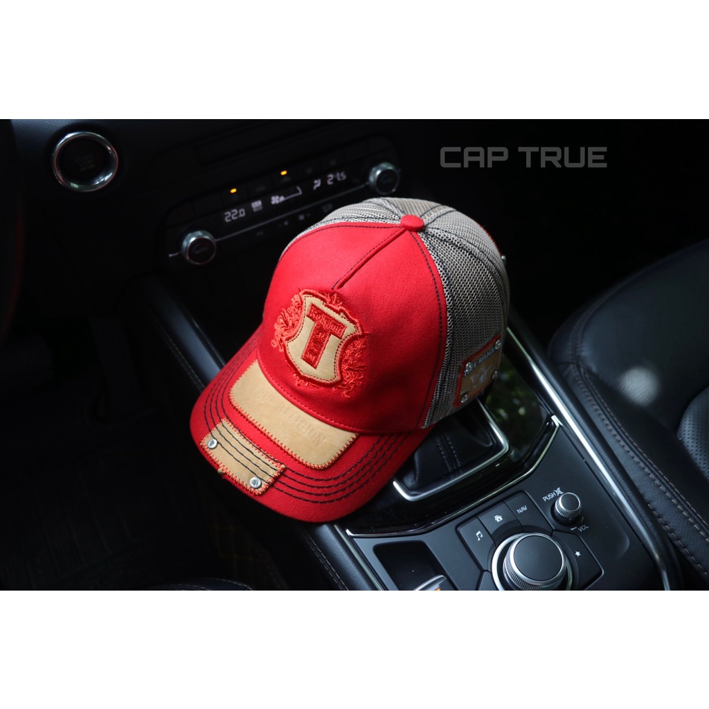 Mũ Lưỡi Trai Thời Trang Nam Nữ - Nón Ông Địa TRUE RELIGION T Đỏ Phối Lưới Hot Nhất Hiện Nay