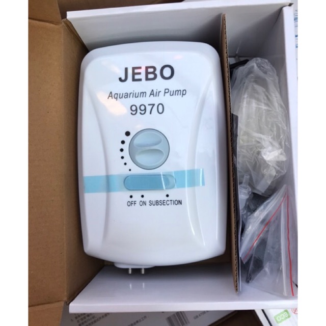 Máy sủi oxy tích điện Jebo 9970 dùng cho hồ cá cảnh