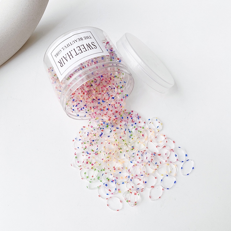 Set 2500/1000/800/500 Dây Thun Buộc Tóc Nhiều Màu Sắc Dễ Thương Cho Bé