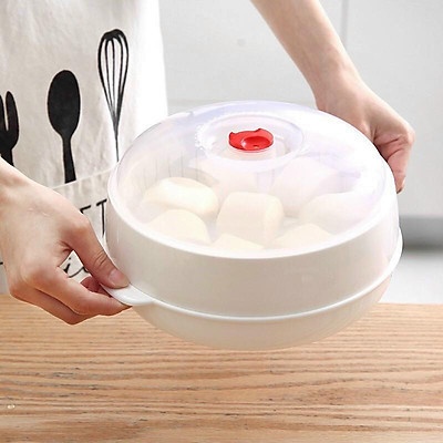 Khay nhựa hấp lò vi sóng 2 tầng nhựa Việt Nhật chịu nhiệt tốt xửng hấp bánh 5625