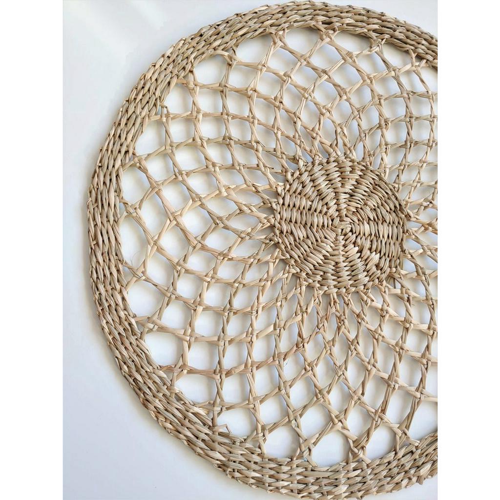 Lót Bình Hoa Lót Chén Đĩa, Đĩa Đan Cói Thủ Công Trang Trí Decor Phòng Khách Phòng Ngủ