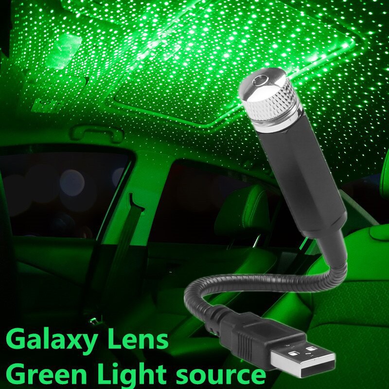 Đèn trang trí đèn trang trí phòng đèn trang trí tường đèn trang trí trần sao tia laser nguồn cắm USB (xanh và đỏ)