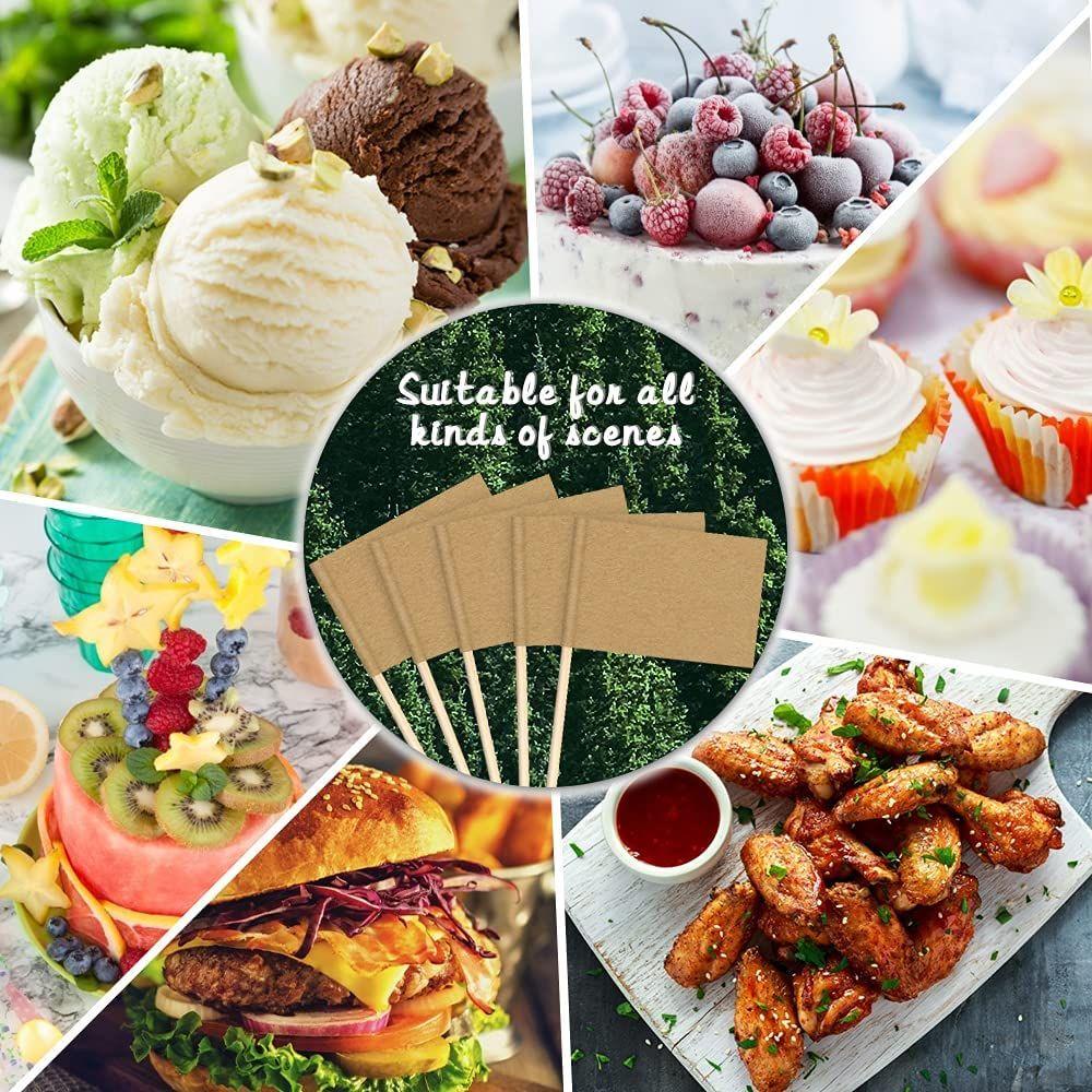 Set 100 Nhãn Giấy Gắn Hình Lá Cờ Trái Cây