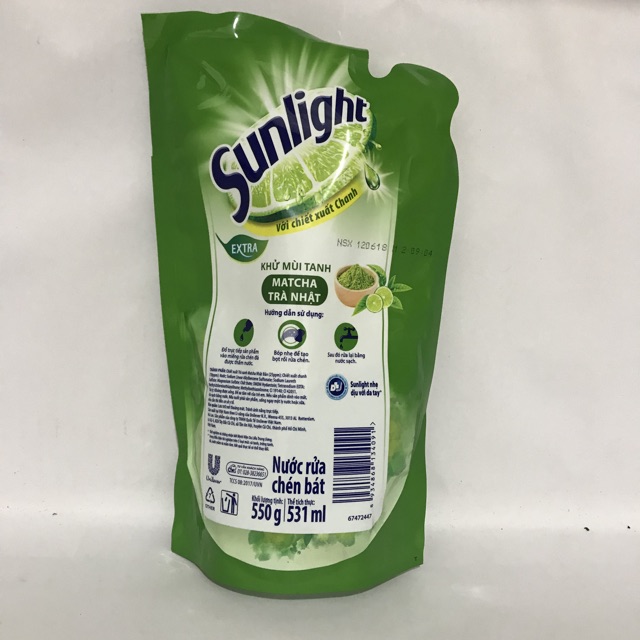 Nước rửa bát Sunlight 550g