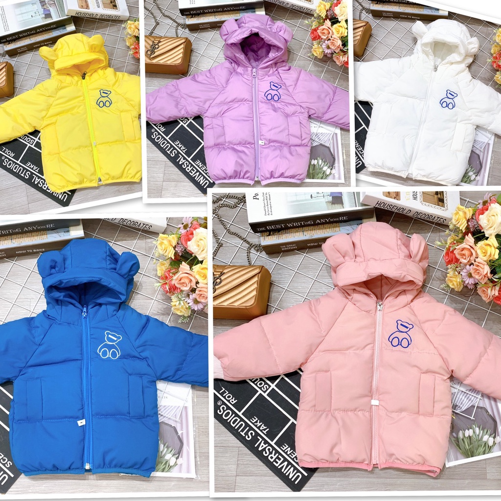 Áo phao trẻ em dành cho cả bé trai và bé gái 8-20kg (1-6 tuổi) mẫu ÁO PHAO GẤU. Chất liệu đẹp, hàng may kỹ.MA73