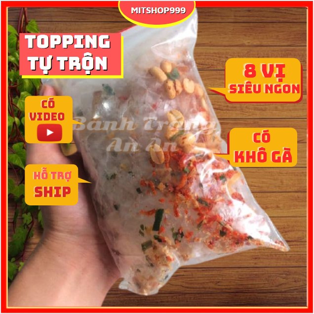 Bánh Tráng Trộn Tây Ninh💥 𝟴 𝗩𝗶̣, 𝗖𝗼́ 𝗞𝗵𝗼̂ 𝗚𝗮̀ 💥Bánh Tráng Topping Tự Trộn, Nhiều, Rẻ, Ngon Như Quán Bán - Sỉ