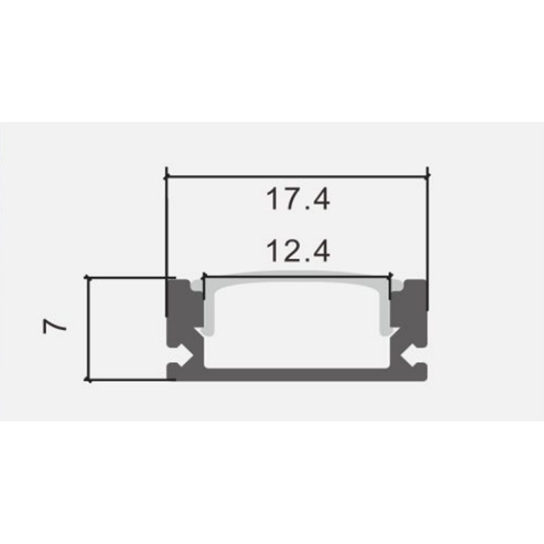 Thanh nhôm định hình cho led/Thanh U nổi mã 509(m)