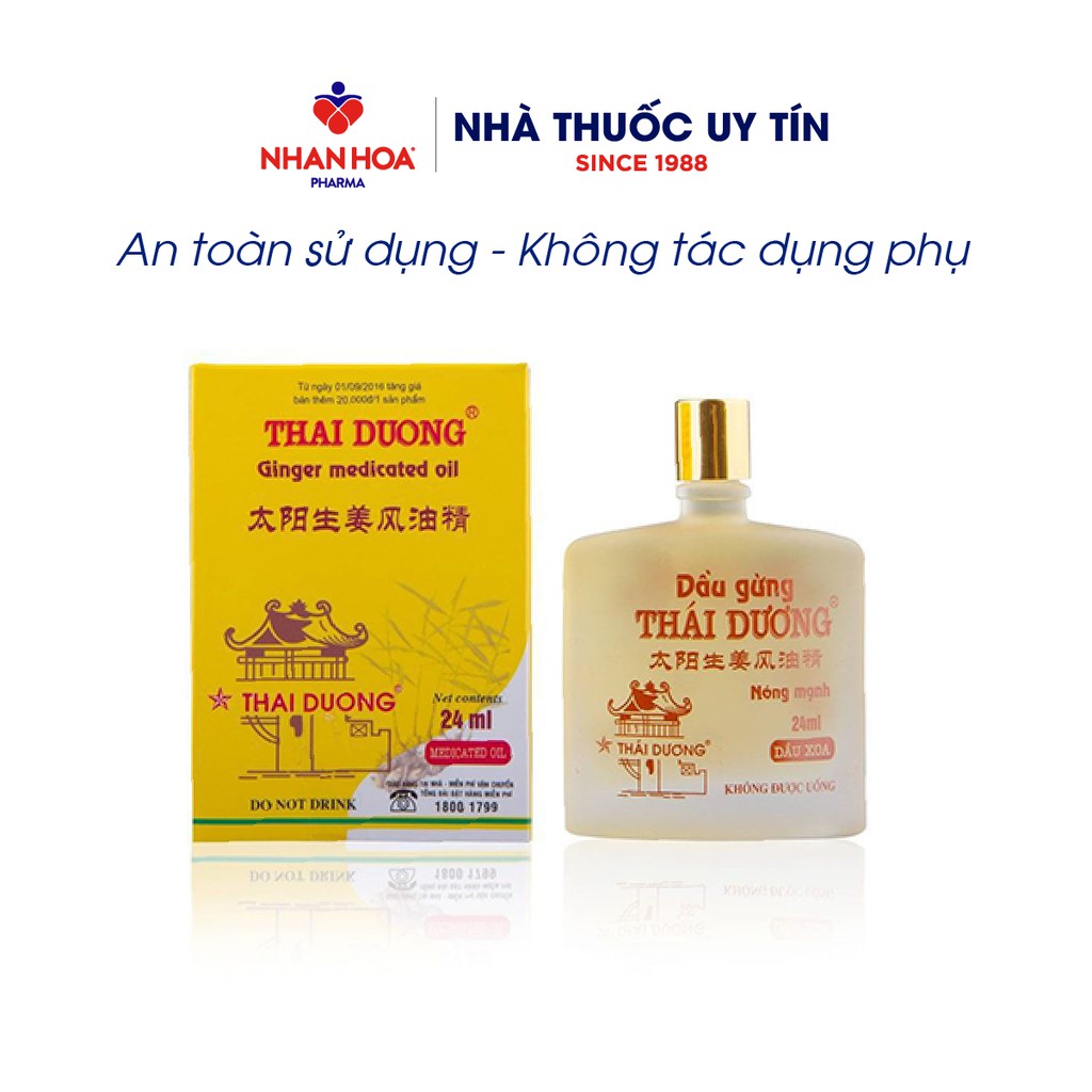 Dầu Xoa Bóp Gừng Thái Dương chai 6 ml - 24ml