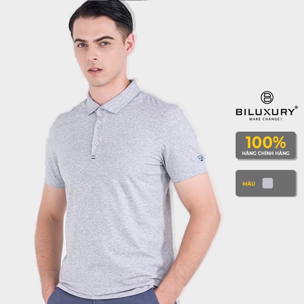 Áo polo nam cổ bẻ Biman by Biluxury cao cấp co giãn 4 chiều chuẩn form bodyfit lịch lãm 5APCB001GHS