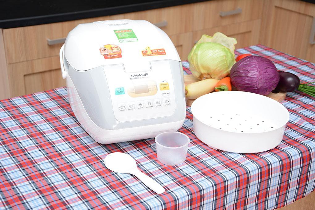 Nồi cơm điện tử Sharp 1.8 lít KS-COM18V Hàng trưng bày 99% Lòng nồi chống dính cao cấp,sản xuất thailan