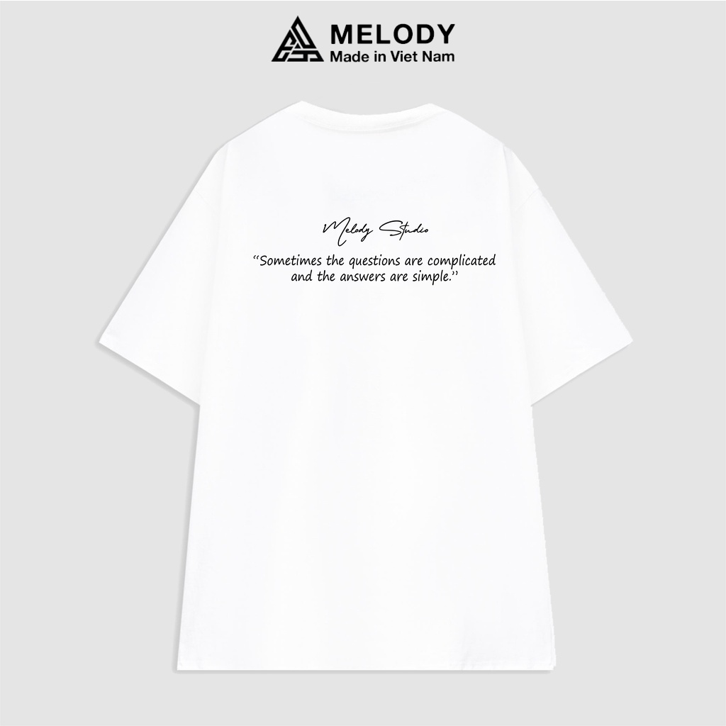 Áo Thun Unisex Nam Nữ Tay Lỡ Form Rộng Oversize MELODY, Áo Phông Cotton 100% Quotesforlife Tee